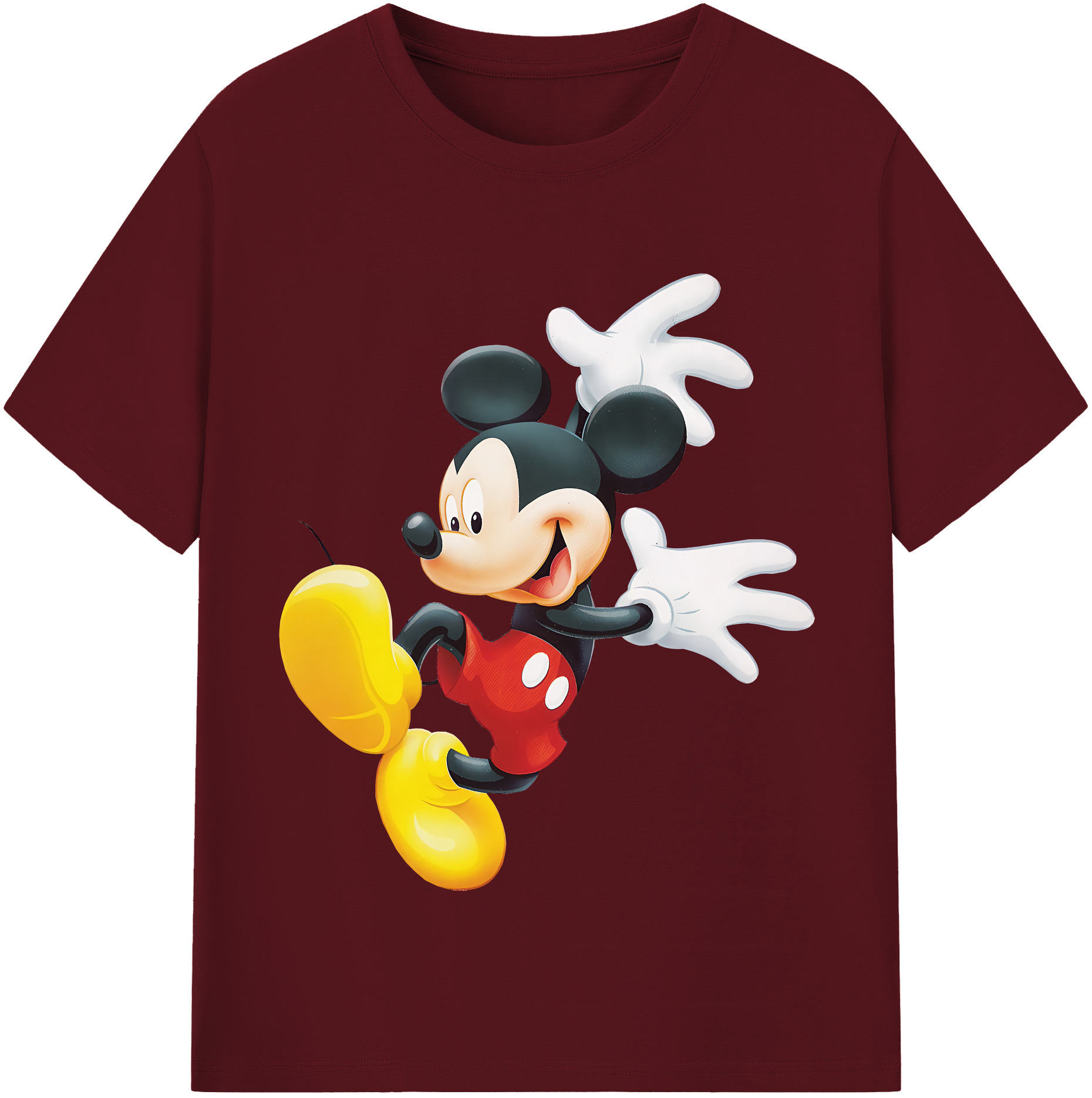 （画像用） ミッキーマウス Mickey Mouse 綿100％半袖Tシャツ（フロントプリント）